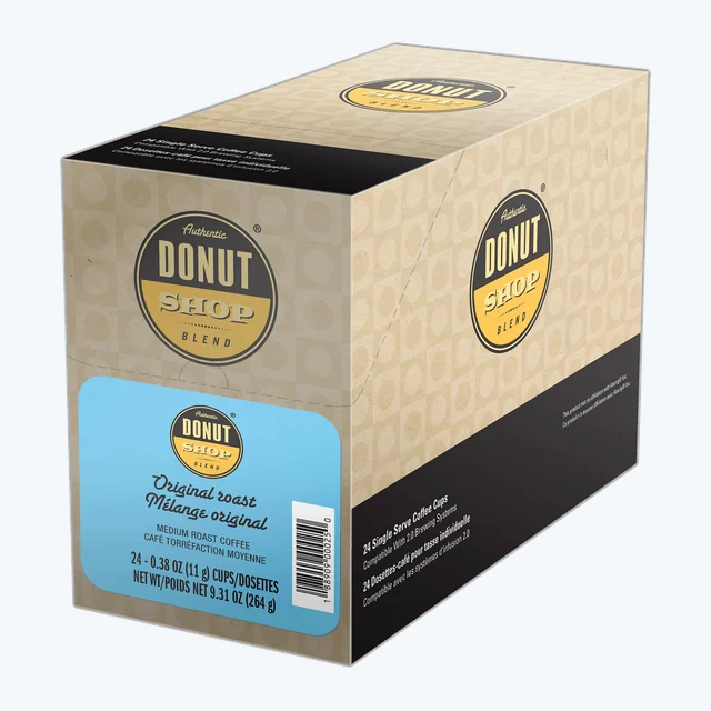 Authentic Donut Shop Blend Original K-Cups, Medium Roast – 24 Count