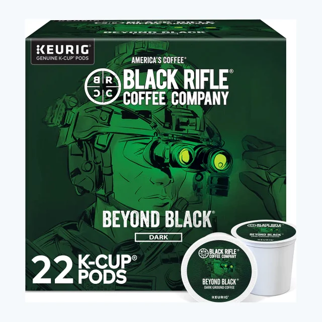 Black Rifle Coffee Beyond Black K-Cups, Dark Roast – 22 Count