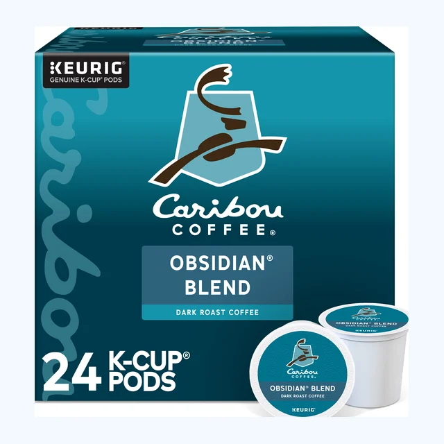 Caribou Coffee OBSIDIAN K-Cups, Dark Roast – 24 Count