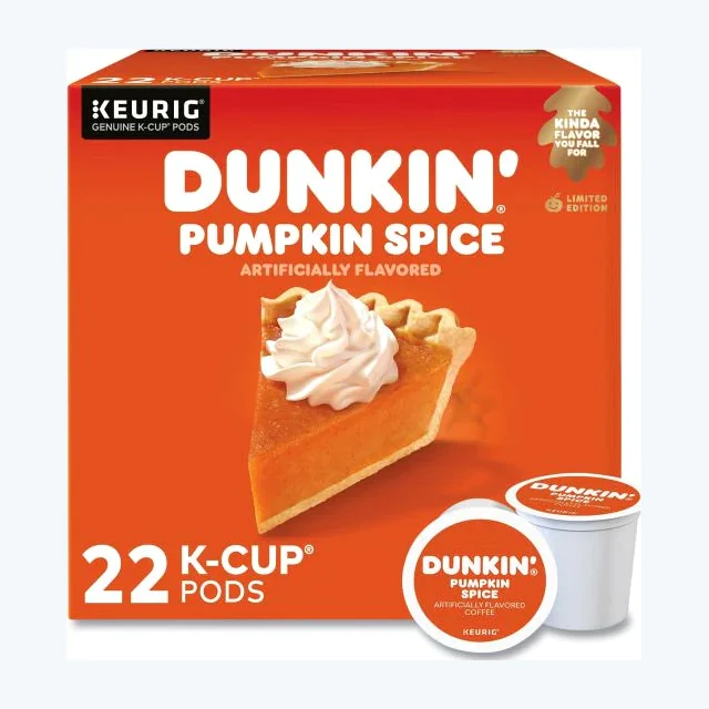 Dunkin' Pumpkin Spice K-Cups, Medium Roast – 24 Count