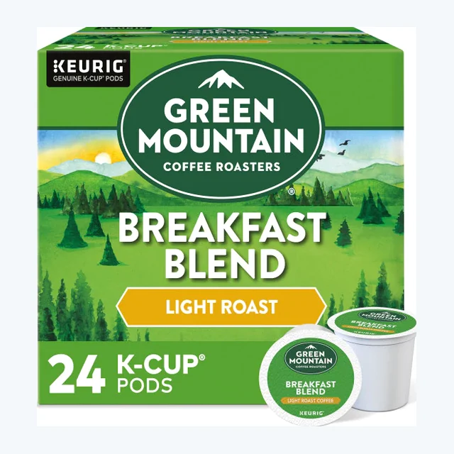 Green Mountain Breakfast Blend K-Cups, Light Roast – 24 Count