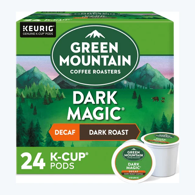 Green Mountain DECAF Dark Magic K-Cups, Dark Roast – 24 Count