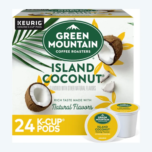 Green Mountain Fair Trade Island Coconut K-Cups, Light Roast – 24 Count (Limited Edition)