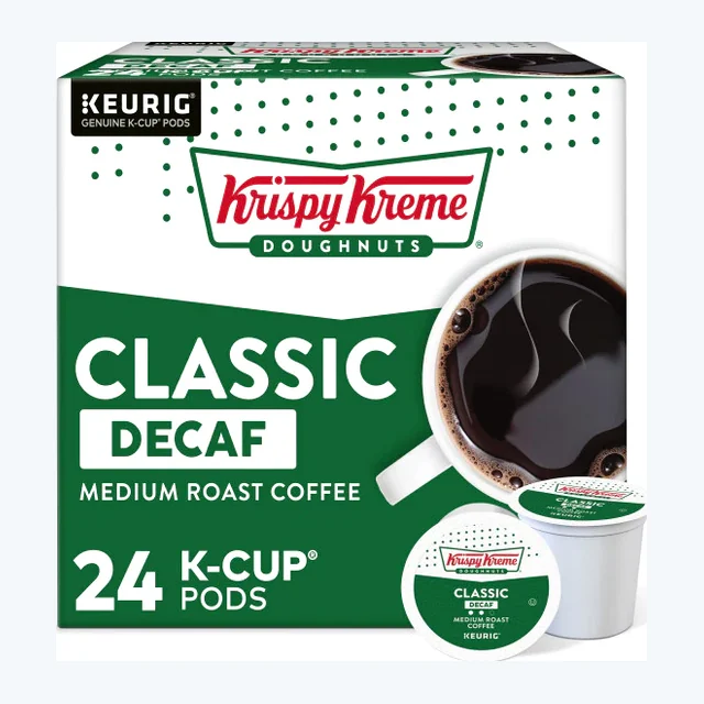 Krispy Kreme DECAF K-Cups, Light Roast – 24 Count