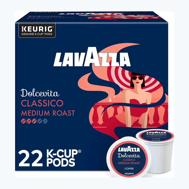 Lavazza Classico K-Cups, Medium Roast – 22 Count