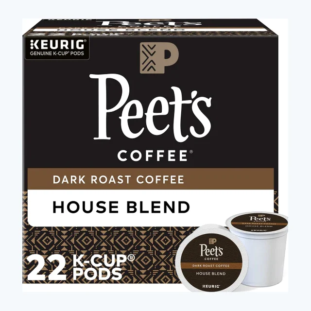 Peet's House Blend K-Cups, Dark Roast – 22 Count