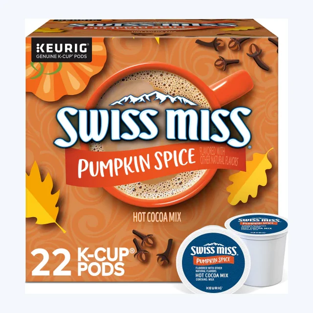Swiss Miss Pumpkin Spice Hot Cocoa K-Cups – 22 Count