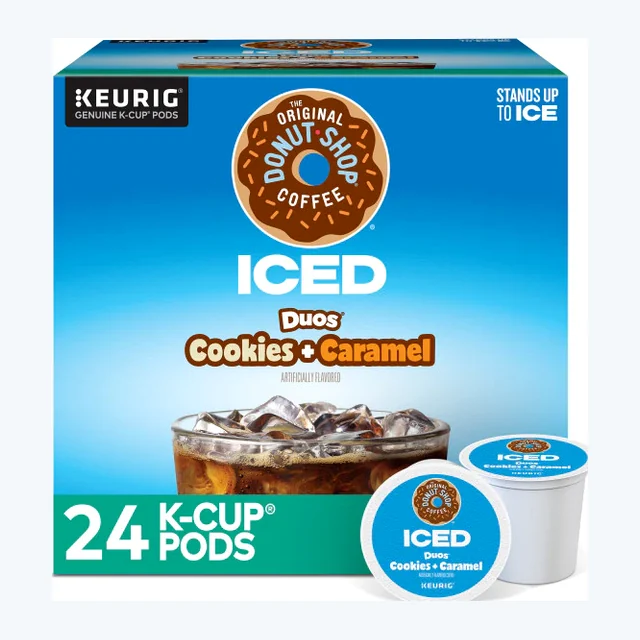 The Original Donut Shop Iced Cookies + Caramel K-Cups, Medium Roast – 24 Count