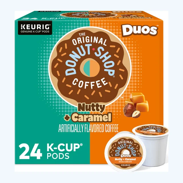 The Original Donut Shop Nutty + Caramel K-Cups, Medium Roast – 24 Count