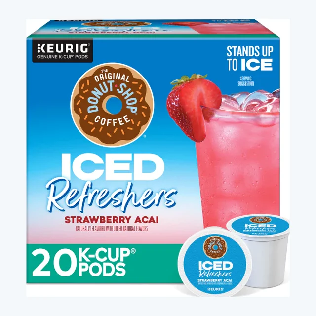 The Original Donut Shop Strawberry Açaí Iced Refreshers K-Cups – 20 Count (SPECIAL)