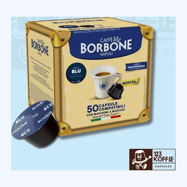 Borbone Blue capsules Dolce Gusto 50 stuks – ronde Italiaanse espresso