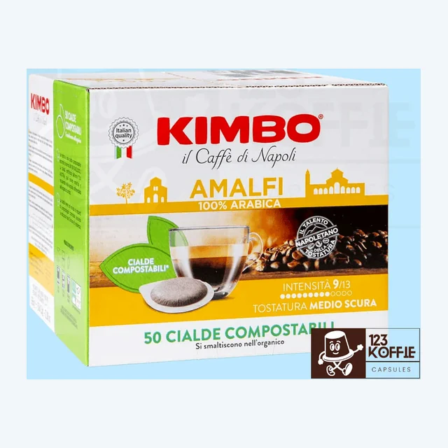 Kimbo Amalfi ESE 44 mm 50 x 100% Arabica Koffiepads – Delicaat, Bloemig & Citrusachtig