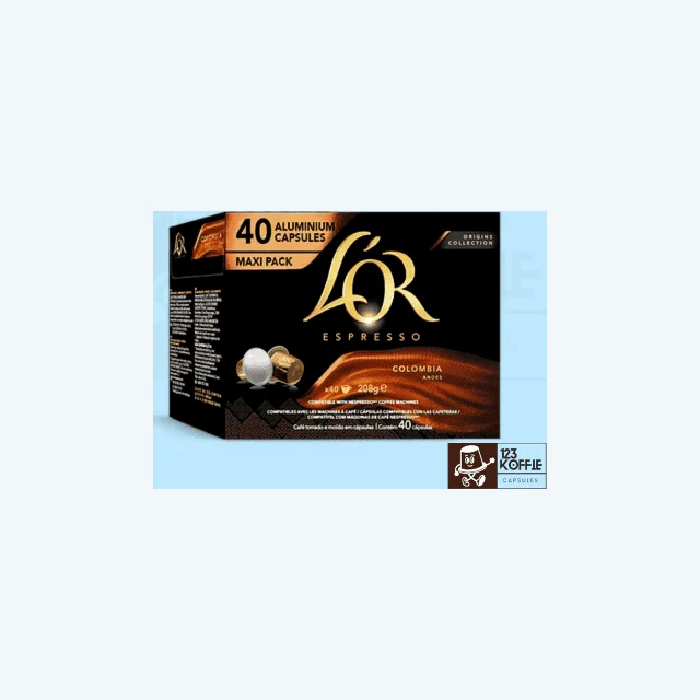 L'OR Espresso Colombia 100% Arabica 40 x Nespresso® Compatibele Koffiecapsules – Intensiteit 8