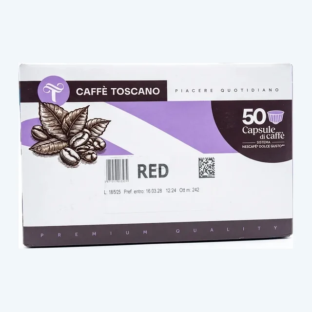 Caffè Toscano Miscela Red - 50 Capsule Compatibili Dolce Gusto