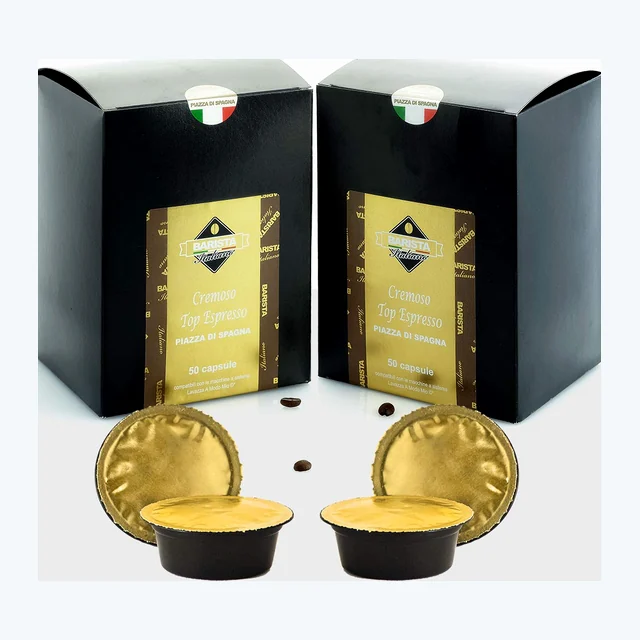 Cremoso Top Espresso - Piazza di Spagna - Capsule Compatibili A Modo Mio®