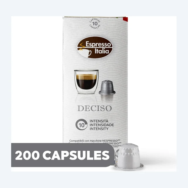 ESPRESSO ITALIA Espresso Compatible Pods - DECISO - Coffee capsules compatible with Nespresso Original Line