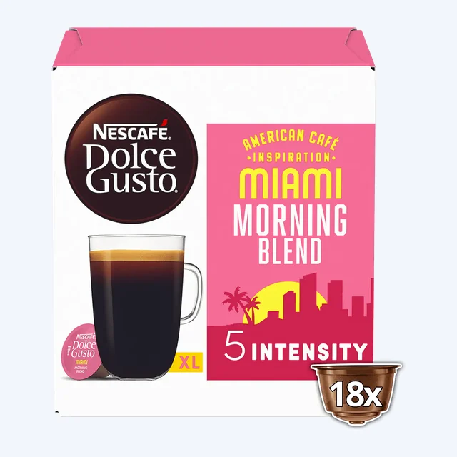 AMERICANO MIAMI MORNING BLEND 5 INTENSITY 18 PODS (DOLCE GUSTO)