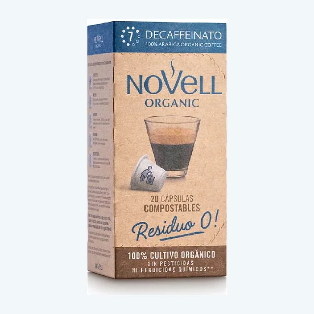COFFEE CAPSULES COMPOSTABLE BARRIER /ORGANIC. DEKAFF 10 units  