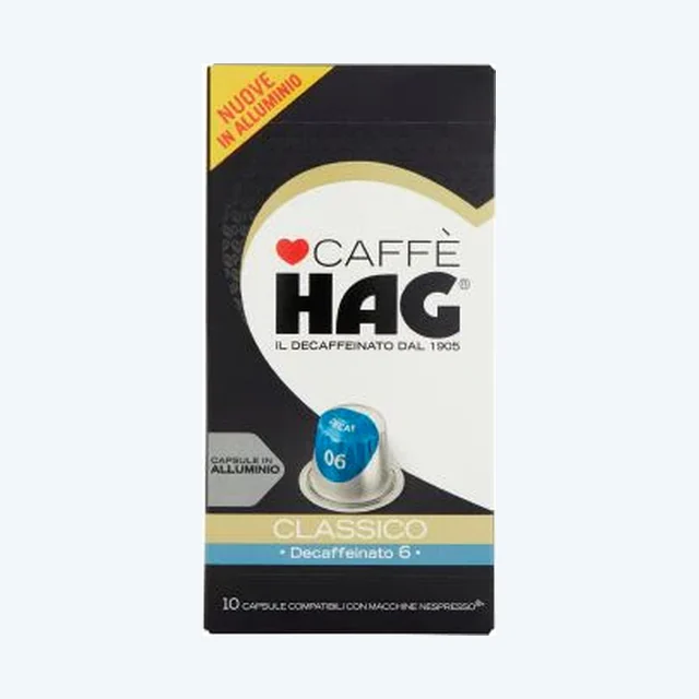 HAG - Nespresso - Decaffeinato - Classico Decaffeinato - Conf. 10