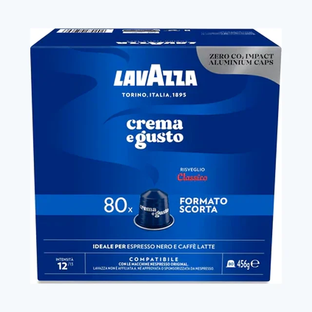 LAVAZZA - Nespresso - Caffè - Crema e Gusto Classico - Alluminio - Conf. 80