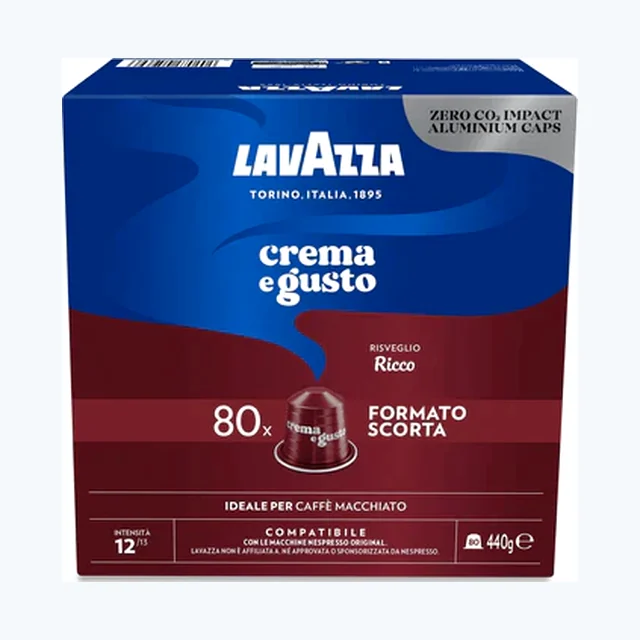 LAVAZZA - Nespresso - Caffè - Crema e Gusto Ricco - Alluminio - Conf. 80