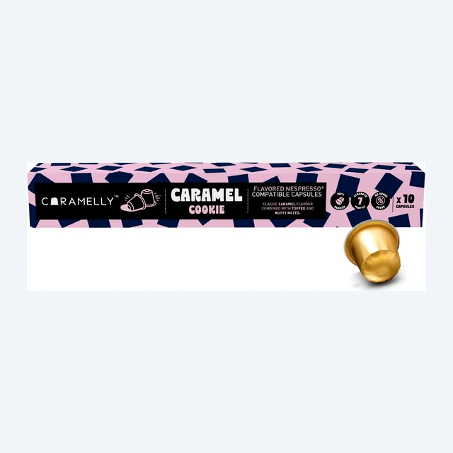 Caramelly Caramel Cookie Flavoured Nespresso® Compatible Coffee Capsules - 10 Pods