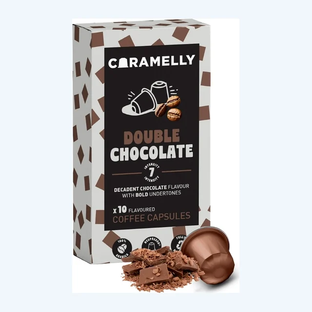 Caramelly Double Chocolate Flavoured Nespresso® Compatible Coffee Capsules - 10 Pods