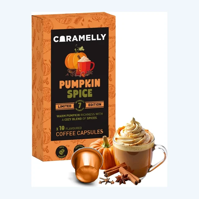 Caramelly Pumpkin Spice Flavoured Nespresso® Compatible Coffee Capsules - 10 Pods