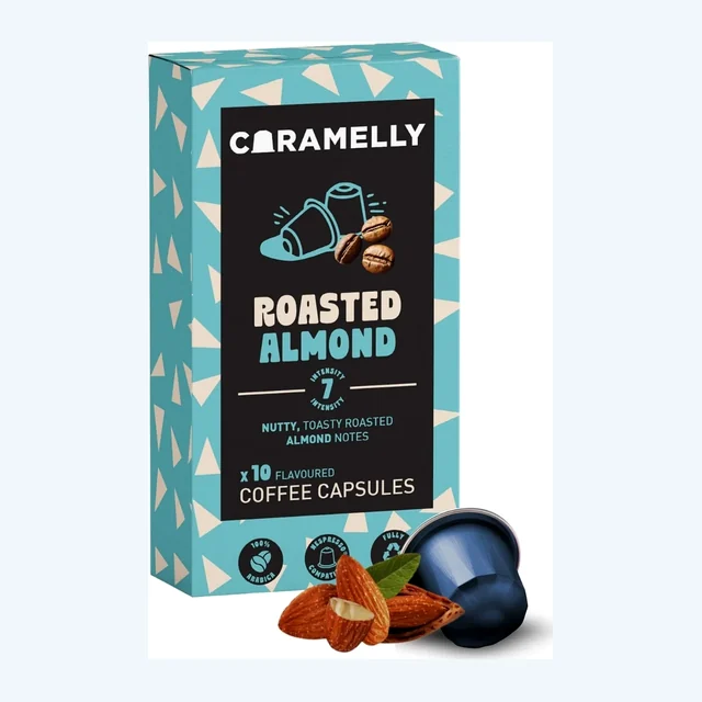 Caramelly Roasted Almond Flavoured Nespresso® Compatible Coffee Capsules - 10 Pods