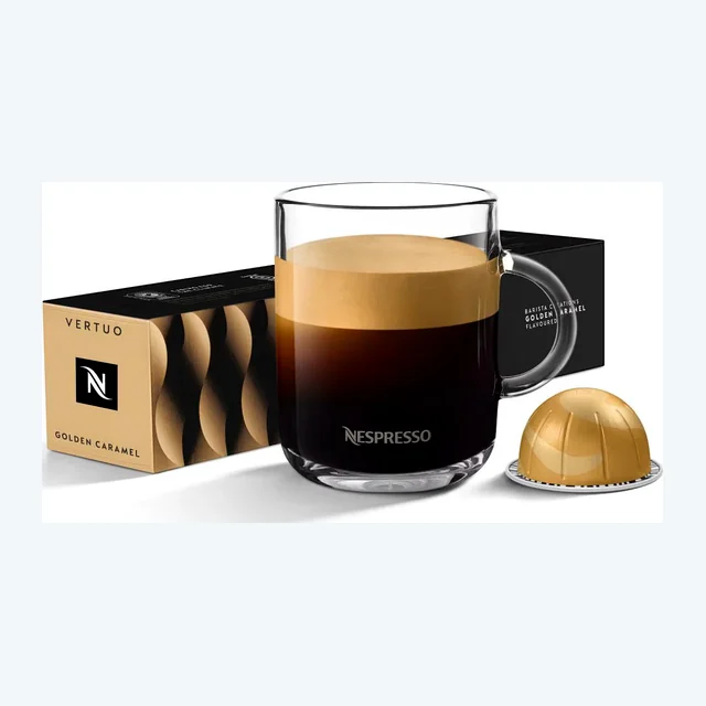 Nespresso® Vertuo Golden Caramel Coffee Capsules - 10 Pods