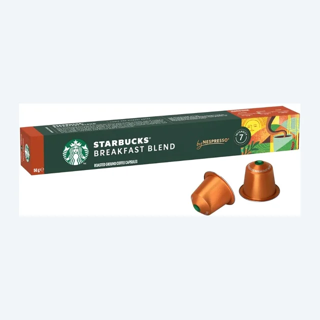 Starbucks Breakfast Blend Nespresso® Compatible Coffee Capsules - 10 Pods