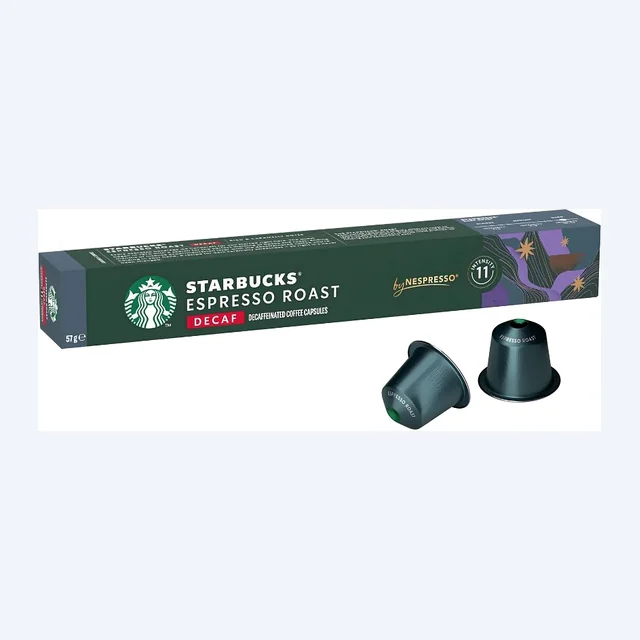 Starbucks Decaf Espresso Roast Nespresso® Compatible Coffee Capsules - 10 Pods