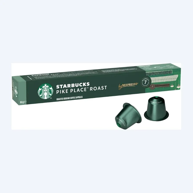 Starbucks Lungo Pike Place Roast Nespresso® Compatible Coffee Capsules - 10 Pods