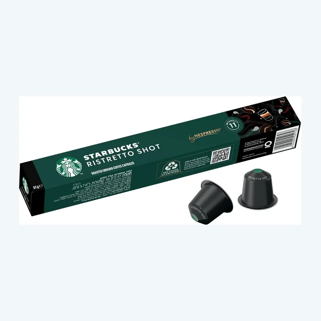 Starbucks Ristretto Shot Nespresso® Compatible Coffee Capsules - 10 Pods