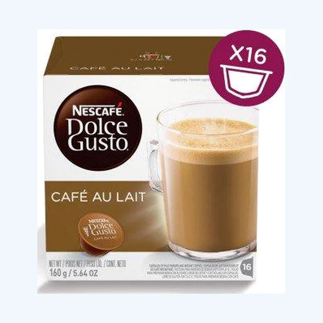 Nescafe Dolce Gusto Café Au Lait - 1 Packs (16 Capsules, 16 Cups)
