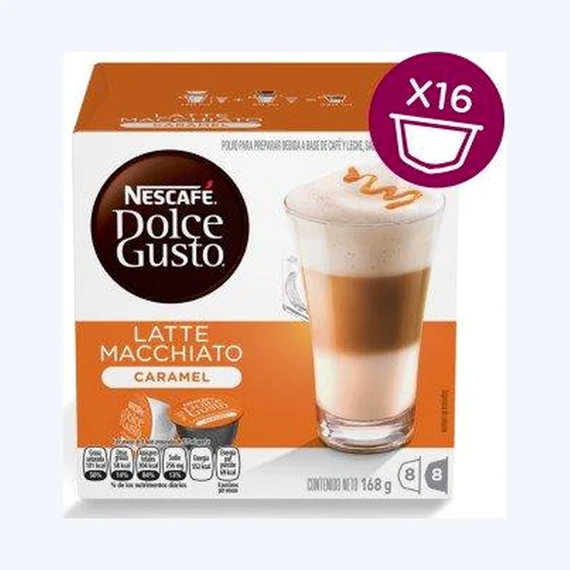 Nescafe Dolce Gusto Caramel Latte Macchiato - 1 Packs (16 Capsules, 16 Cups)