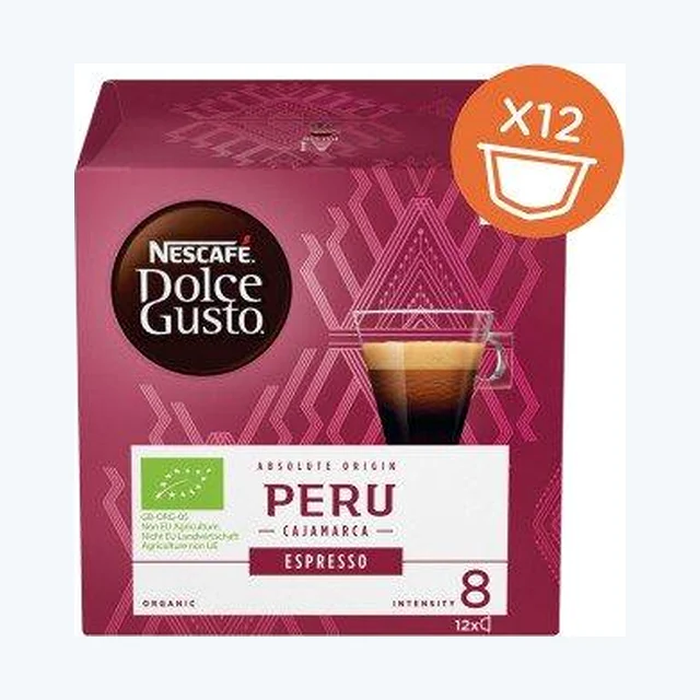 Nescafe Dolce Gusto Peru Cajamarca Espresso - 1 Packs (12 Capsules, 12 Cups)