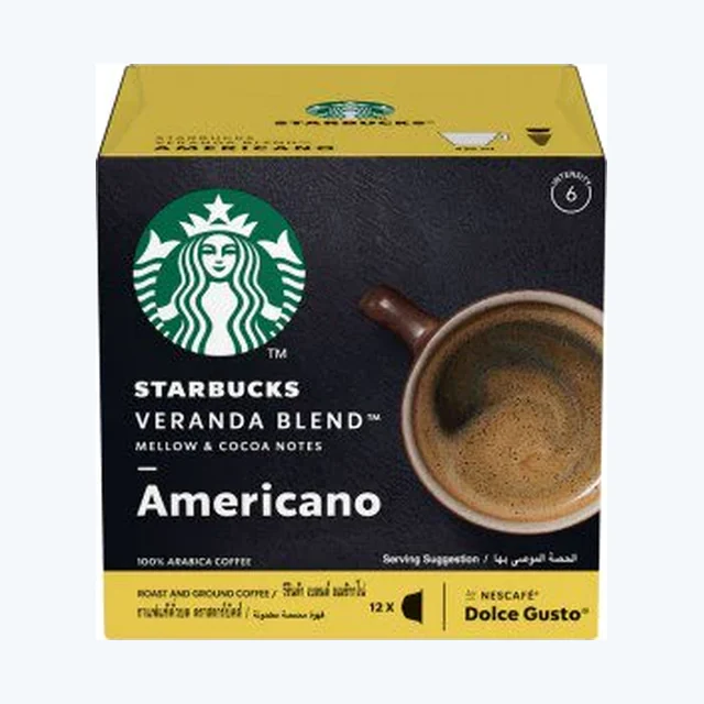 STARBUCKS AMERICANO VERANDA BLEND BLONDE ROAST- 1 Packs (12 Capsules, 12 Cups)