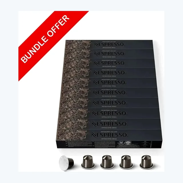 (100 Capsules) Nespresso - Roma - 10 Capsules X10 - Bundle