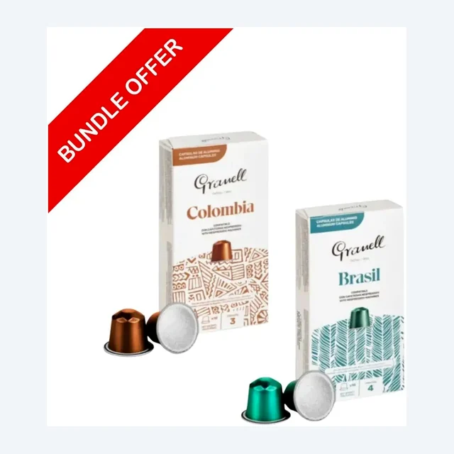 (20 Capsules) Granell - Colombia & Brasil Compatible With Nespresso - 2X10 capsules - Bundle