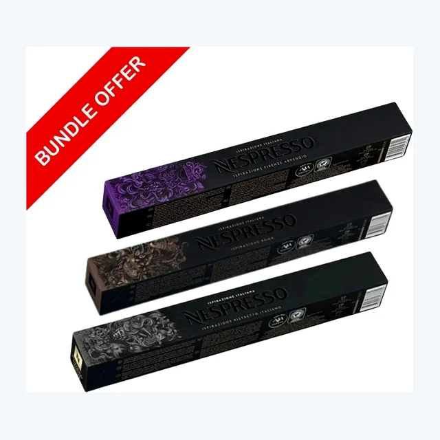(30 Capsules) Nespresso Capsules Variety Pack (Arpeggio, Roma, Ristretto) 10 Capsules X3 - Bundle