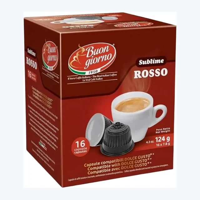 Buongiorno Caffe Sublime Rosso Dolce Gusto Compatible Coffee Capsules - 16 Capsules