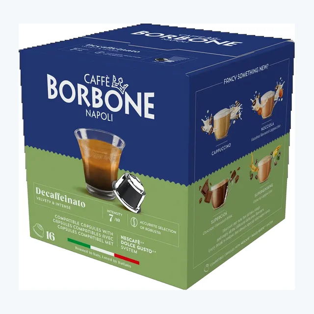 Caffe Borbone Decaf Dolce Gusto Compatible Coffee Capsules - 16 Capsules