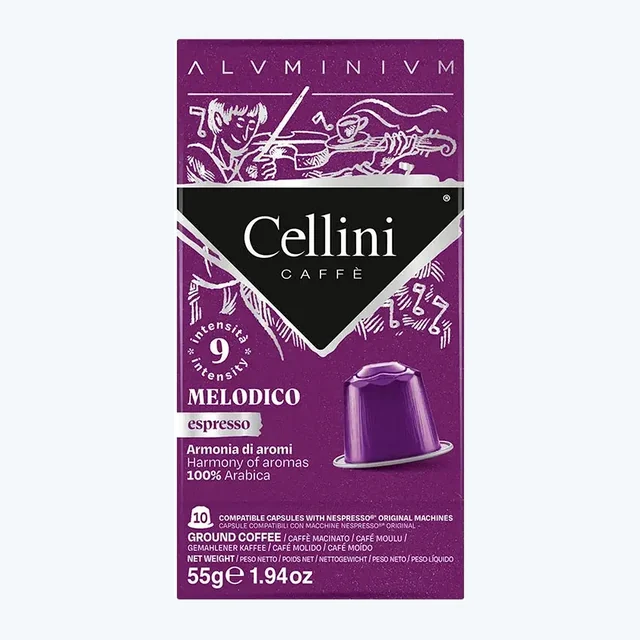 Cellini Caffe - Melodico Compatible by Nespresso - 10 Capsules
