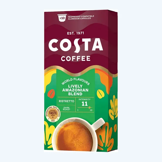 Costa Coffee - LIVELY BLEND Ristretto - Compatible By Nespresso - 10 capsules