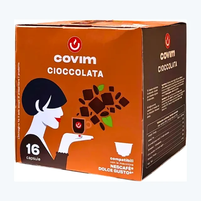 COVIM Cioccolata Dolce Gusto Compatible Coffee Capsules - 16 Capsules