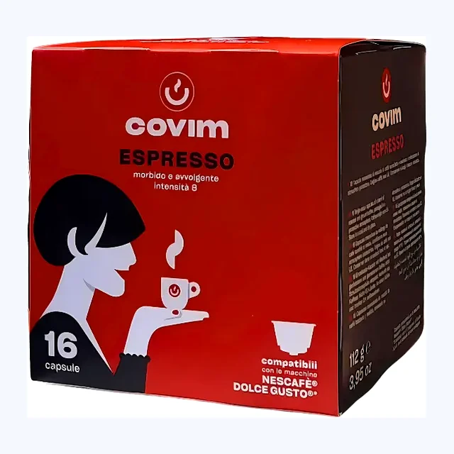 COVIM Espresso Dolce Gusto Compatible Coffee Capsules - 16 Capsules
