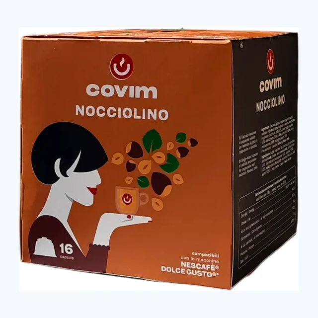 COVIM Nocciolino Dolce Gusto Compatible Coffee Capsules - 16 Capsules