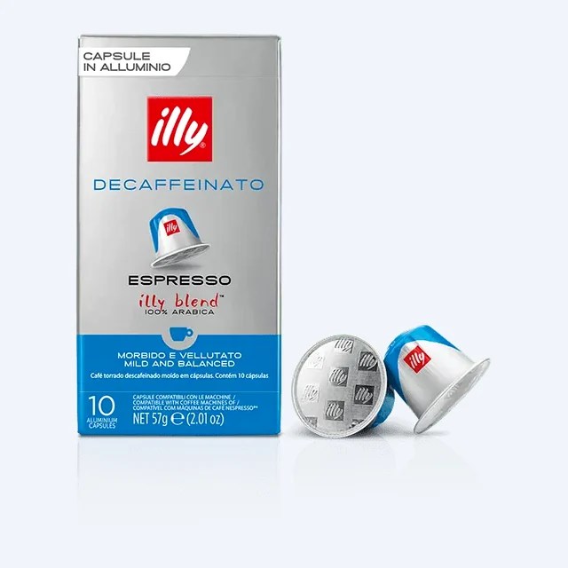 Illy - Decaffeinated coffee Capsules Compatible by Nespresso -10 capsules