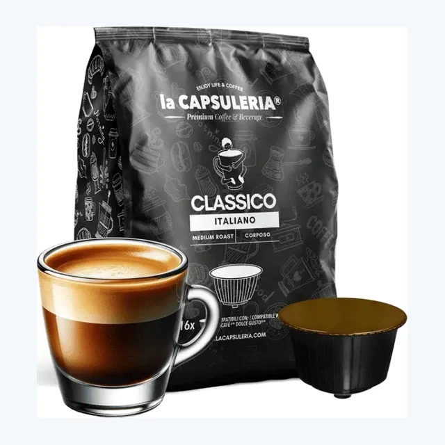 LaCapsuleria Classic Italian Coffee Dolce Gusto Compatible Capsules - 16 Capsules